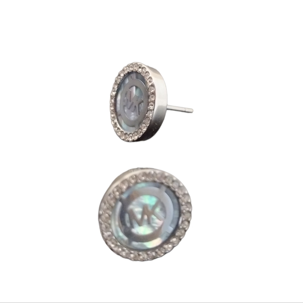 MK Silver Stud Earrings